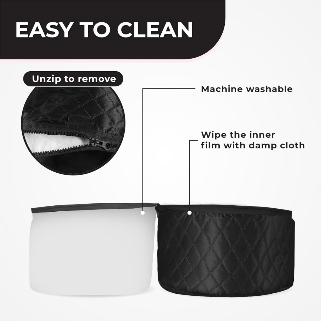 Carvallo Pro Hår-Dampkåpa för Djupvård | 10 Värmelägen | För Naturligt & Lockigt Hår | Snabb Uppvärmning