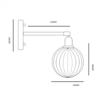 LichtKrona - Modern Vägglampa med Dragströmbrytare