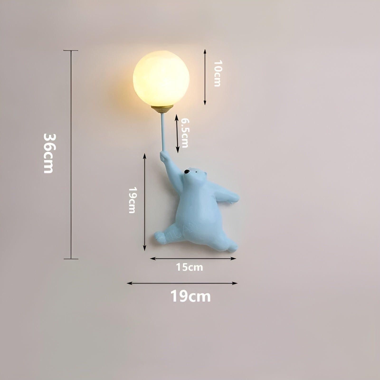 CartoonBear Vägglampa - Teddy-björn Cartoon Vägglampa för barnrum