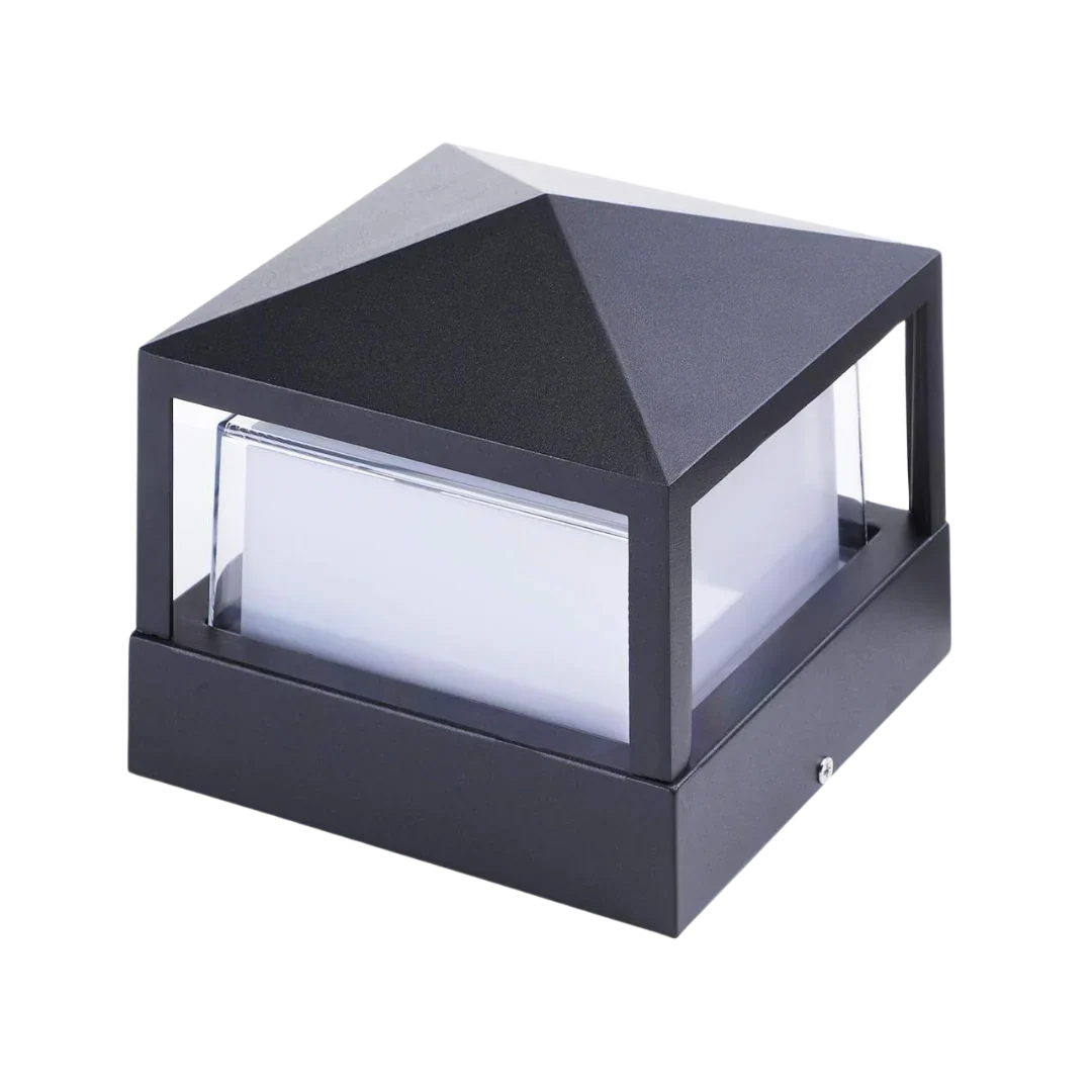 Carvallo - Solcellerdrevet utomhus pelarlampa med elegant spotlight-design för stigar