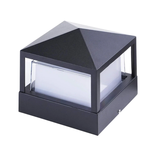 Carvallo - Solcellerdrevet utomhus pelarlampa med elegant spotlight-design för stigar