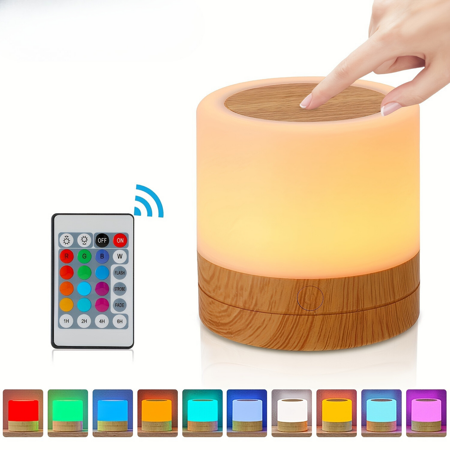 LightAura - RGB Bordslampa Touch Control med Fjärrkontroll