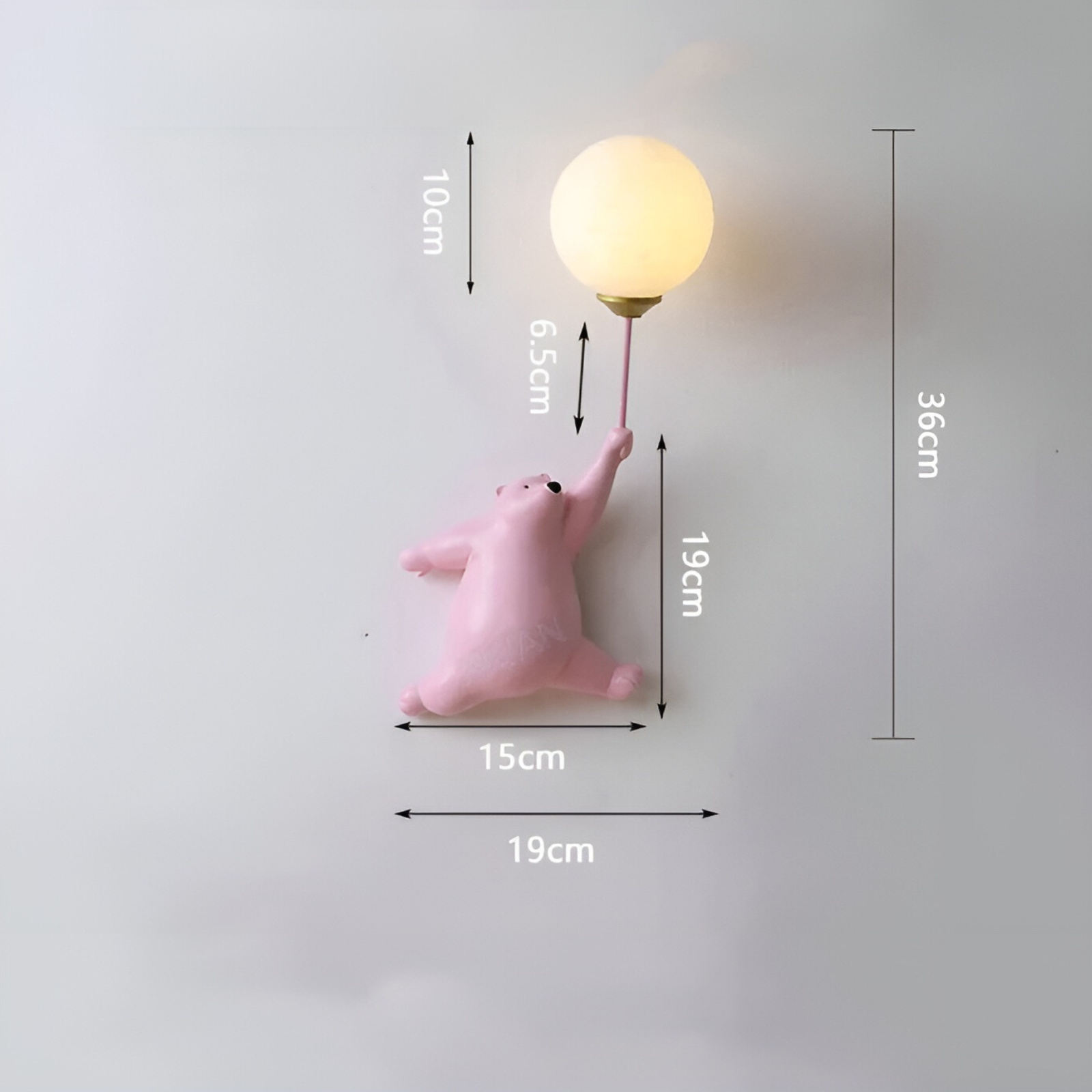 NordicBear Light - Nordic Teddy Bear Cartoon LED Vägglampa