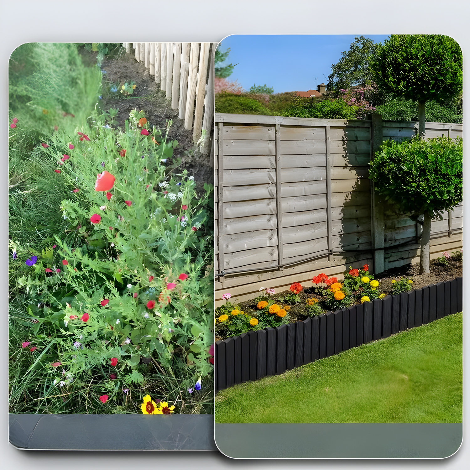 TerraEdge - Gräskanter Plast med Pålar