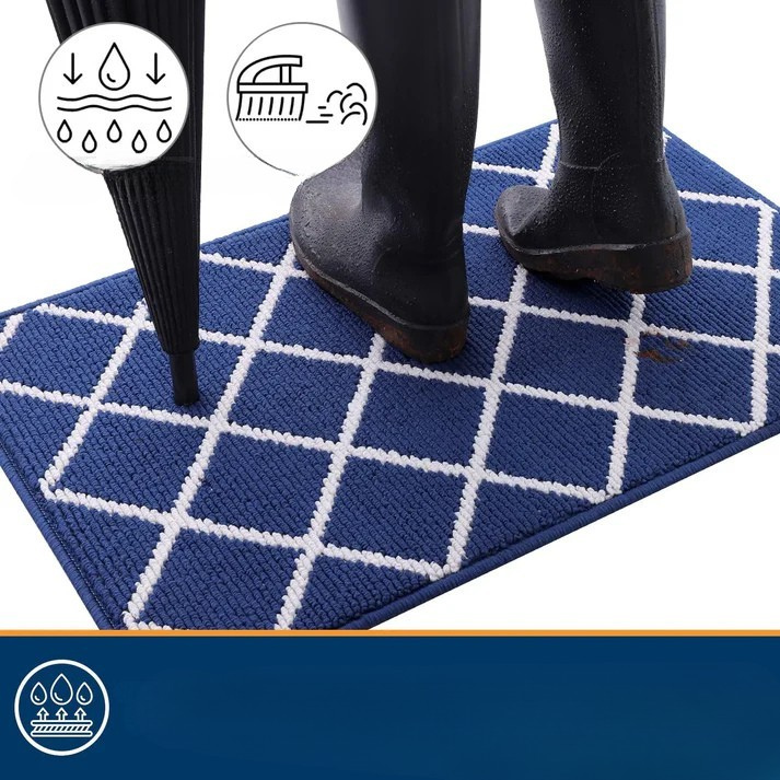 Randig entrématta - halkfri och smutsavvisande | Perfekt för inomhusbruk
