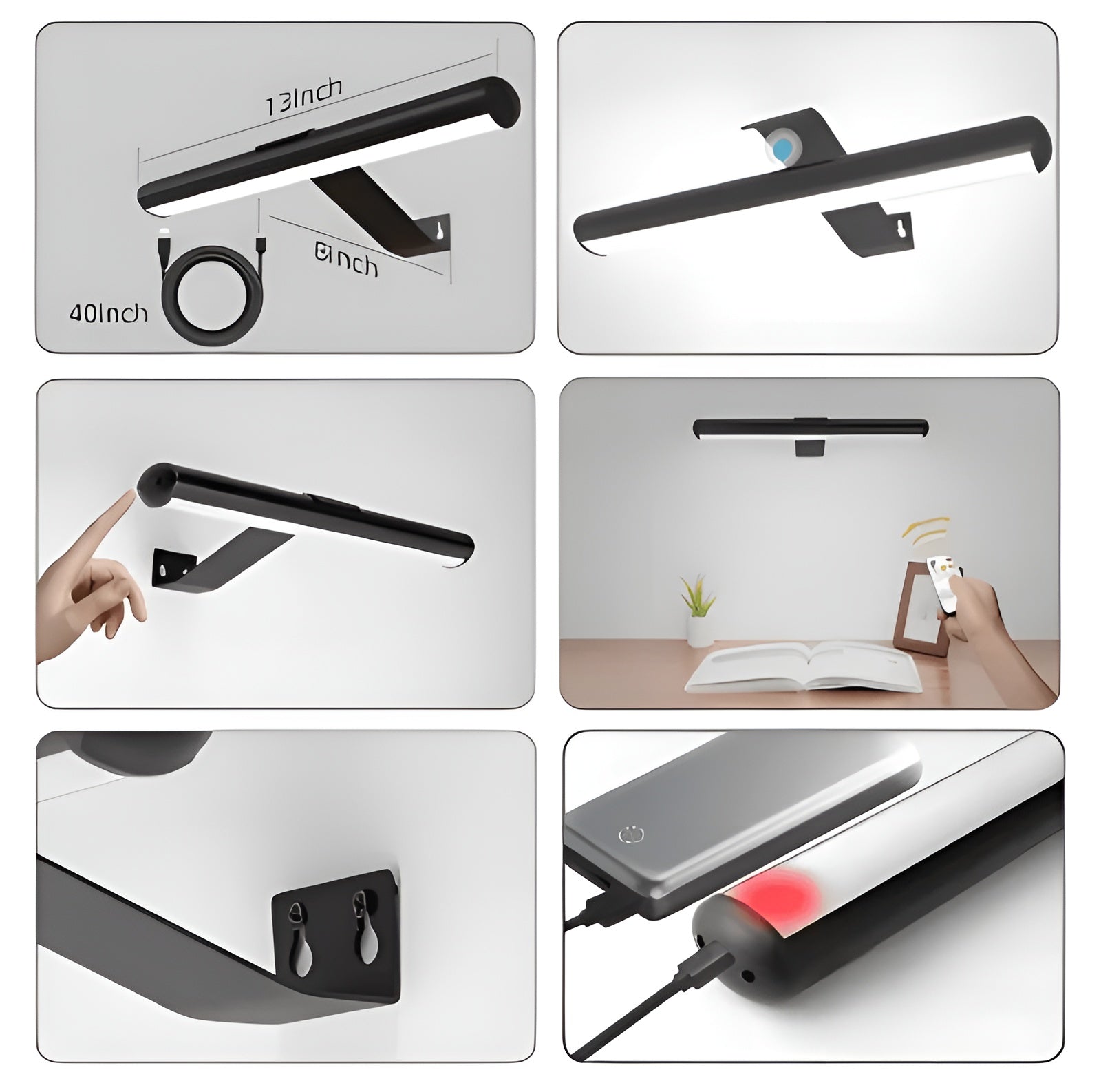 Trådlös LED-vägglampa – 120° roterbar &amp; uppladdningsbar via USB | Flexibel &amp; modern