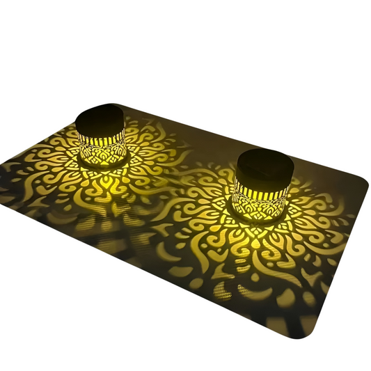 Carvallo Solar Vägglampa | Varmvit LED-ljussättning | IP65 Väderbeständig | Modernt Cut-Out-Design