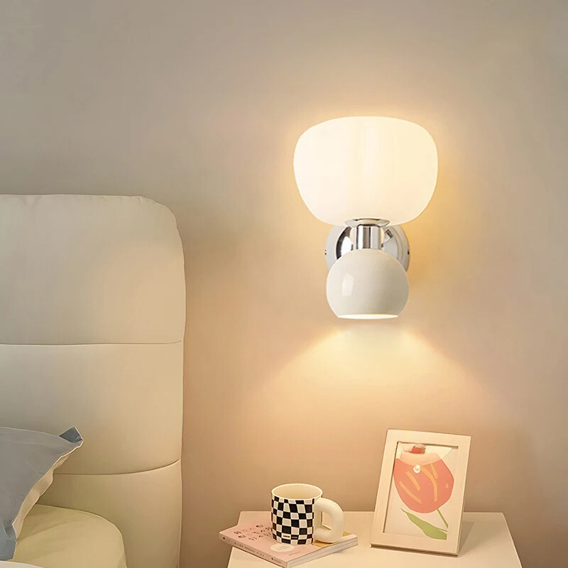 PumpkinLicht - Modern LED Vägglampa med Dubbel Huvud för Vardagsrum och Sovrum