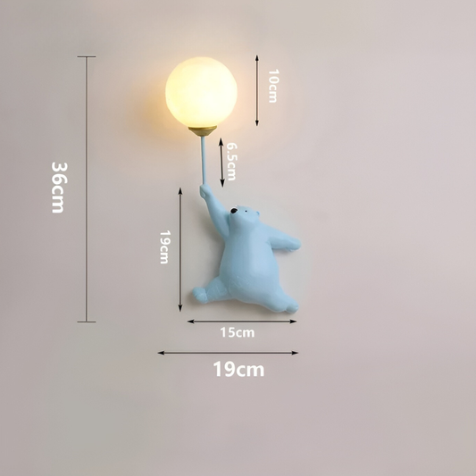 NordicBear Light - Nordic Teddy Bear Cartoon LED Vägglampa