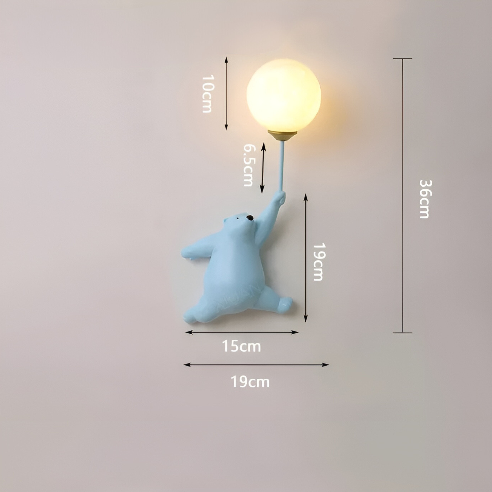 NordicBear Light - Nordic Teddy Bear Cartoon LED Vägglampa