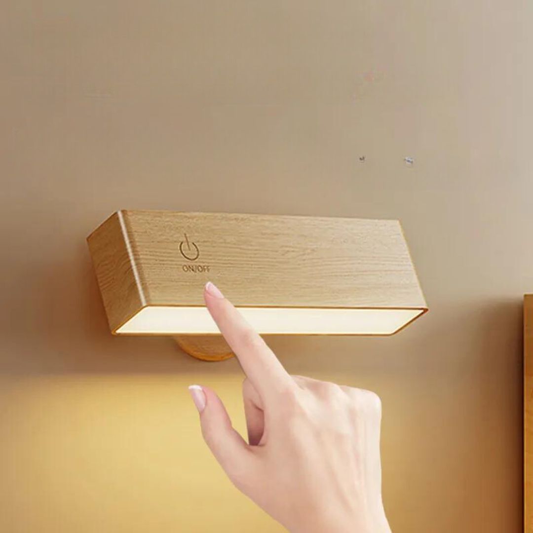 Återuppladdningsbar designer vägglampa