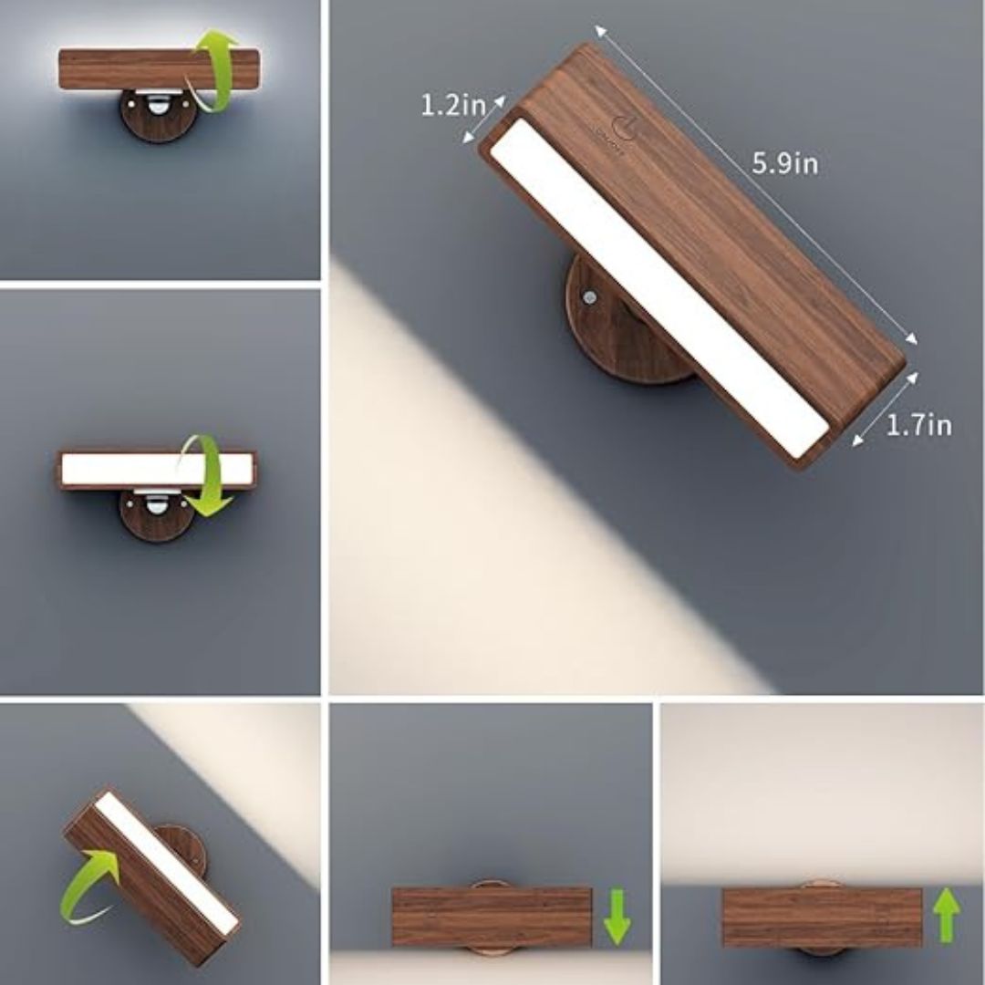 Återuppladdningsbar designer vägglampa