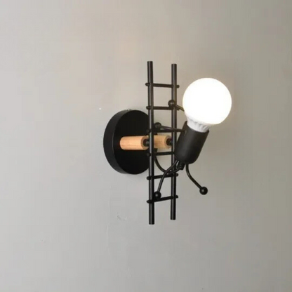 RobotLjus - Modern Vägglampa för Barnrum