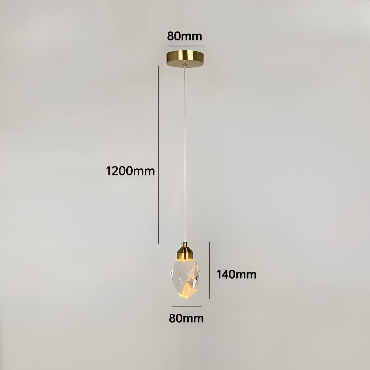 CrystalLux Light - Lyxig kristall-LED-hänglampa