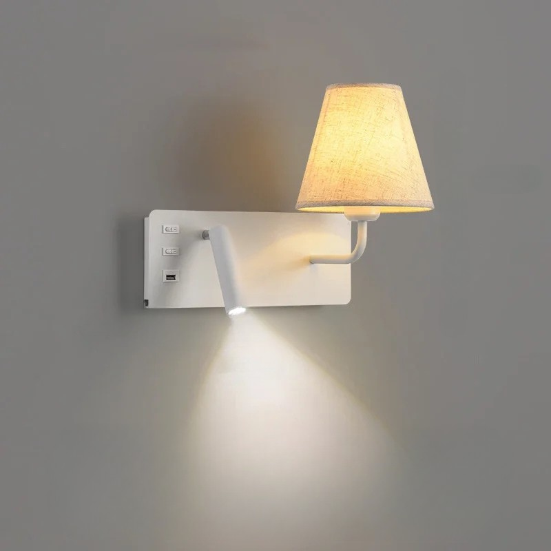 LuminoWall - Modern vägglampa med USB och läslampa