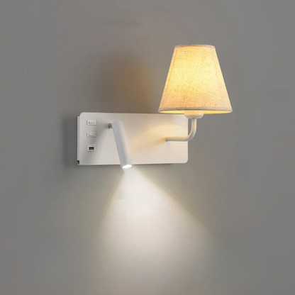 LuminoWall - Modern vägglampa med USB och läslampa