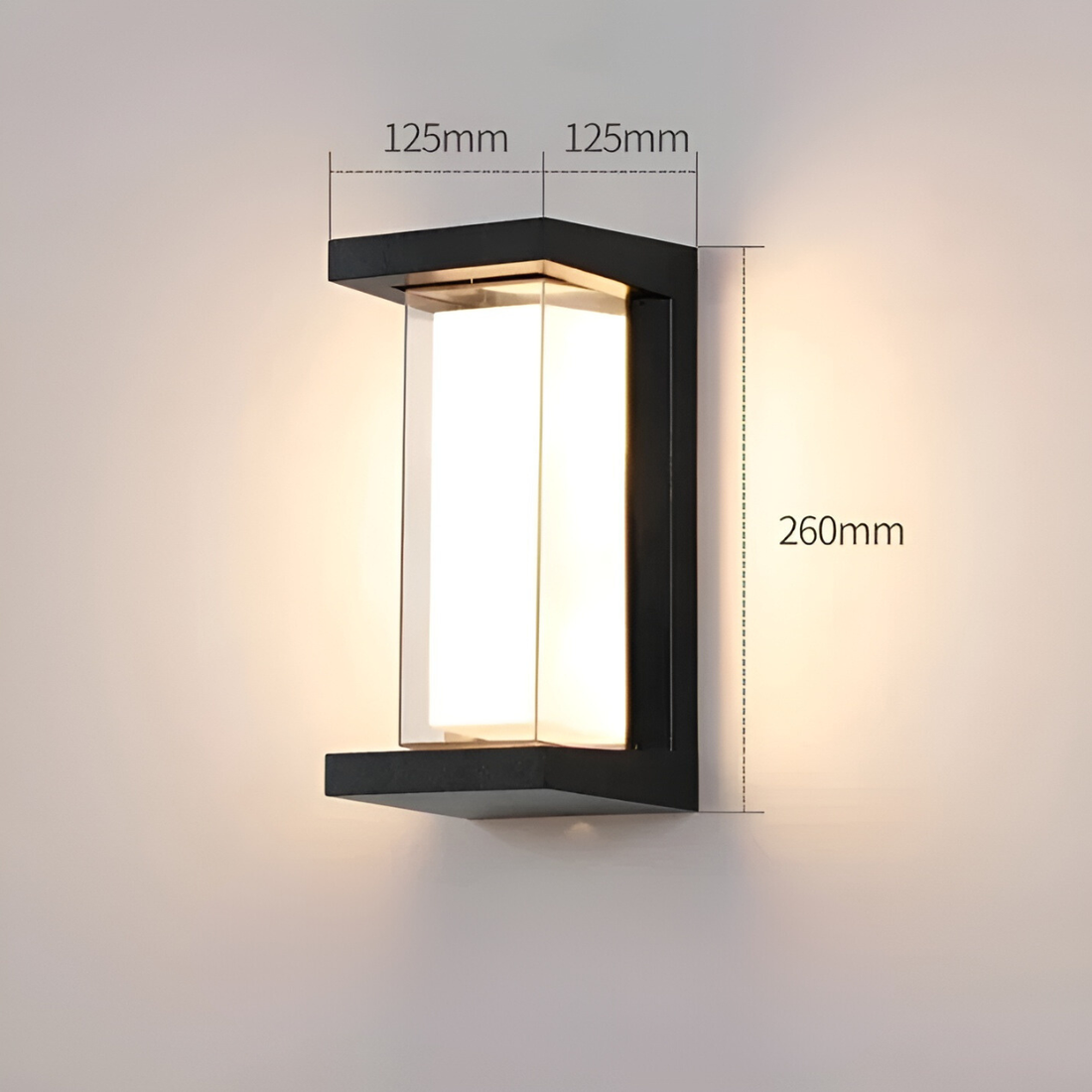 AquaSense Light - Vattentät LED-rörelsesensor-utomhusvägglampa