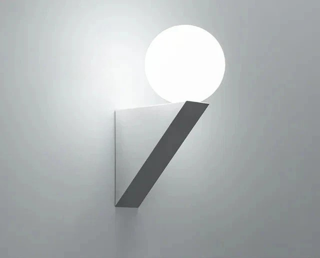 LuminoTone - Modern Duo-Tone Vägglampa med Mjölkglas