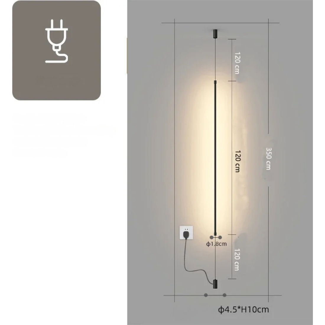 Slim LED golvlampa – Minimalistisk design för en mysig boendestämning