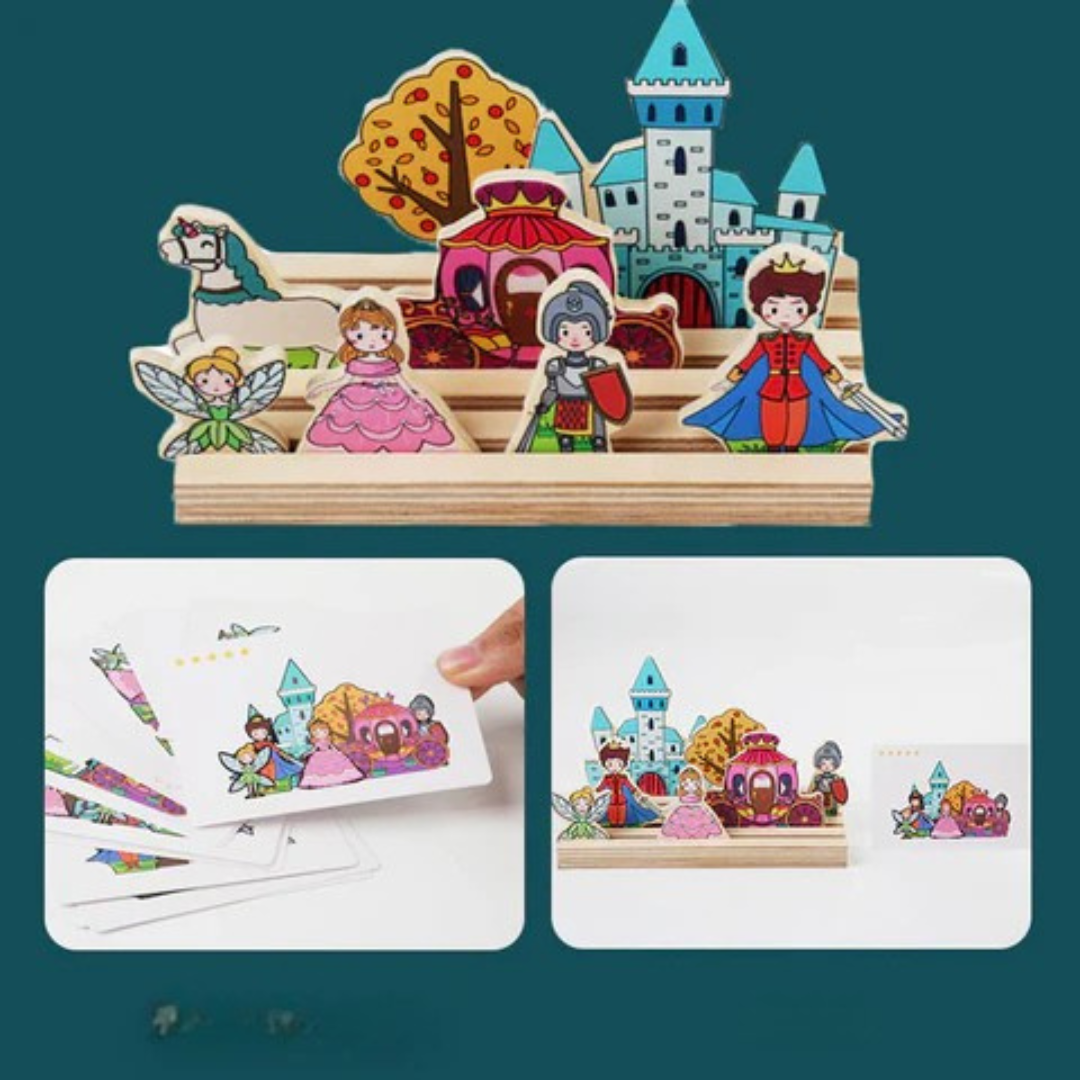 Djurpussel Äventyr - Trä Prinsessan Slott