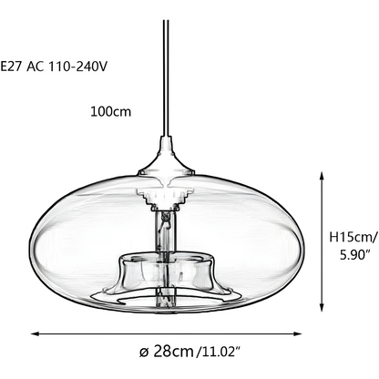 Färgglad glaspendellampa – Modern nordisk belysning för mysiga rum