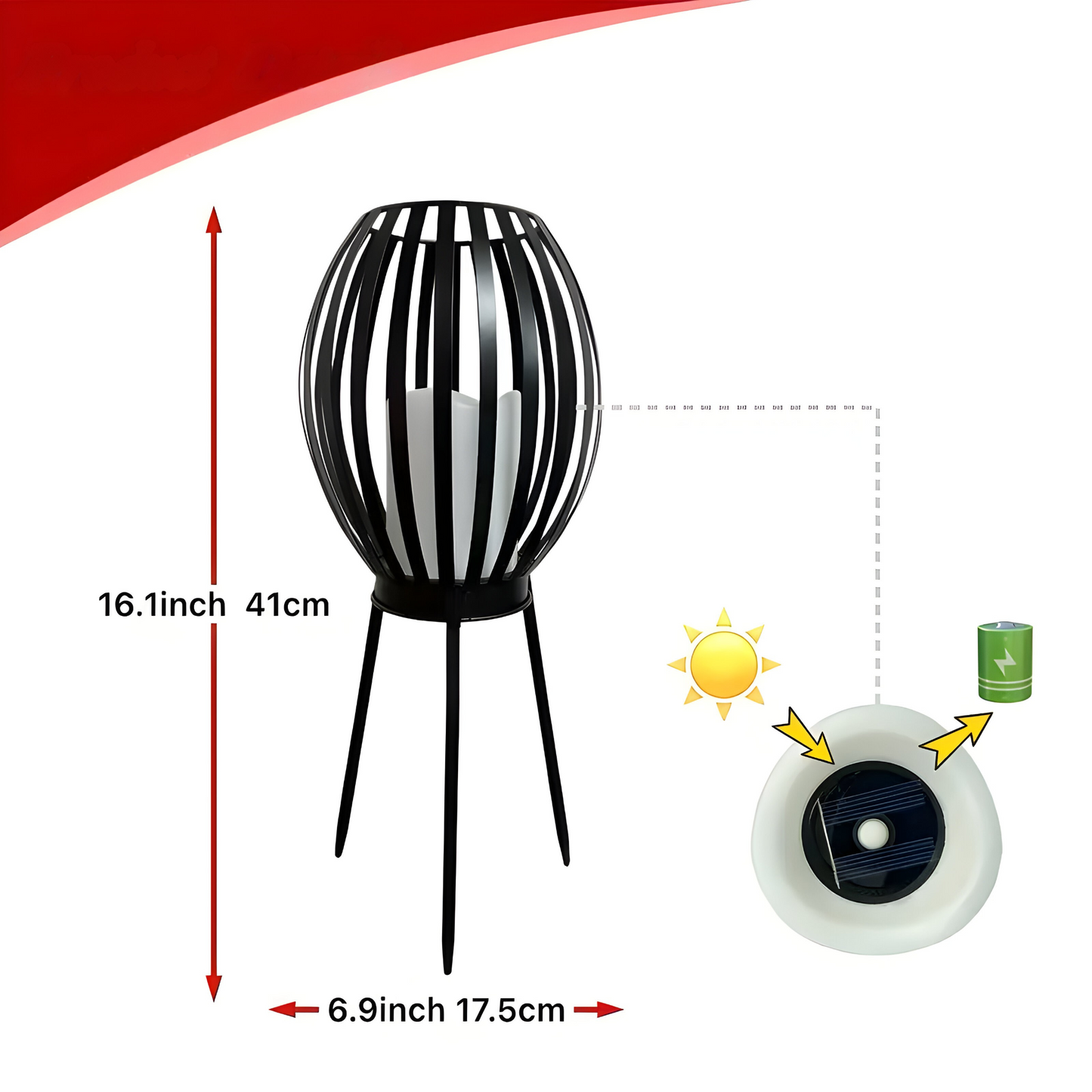 TwilightVault Ljus – Solenergidriven utomhus golvlampa