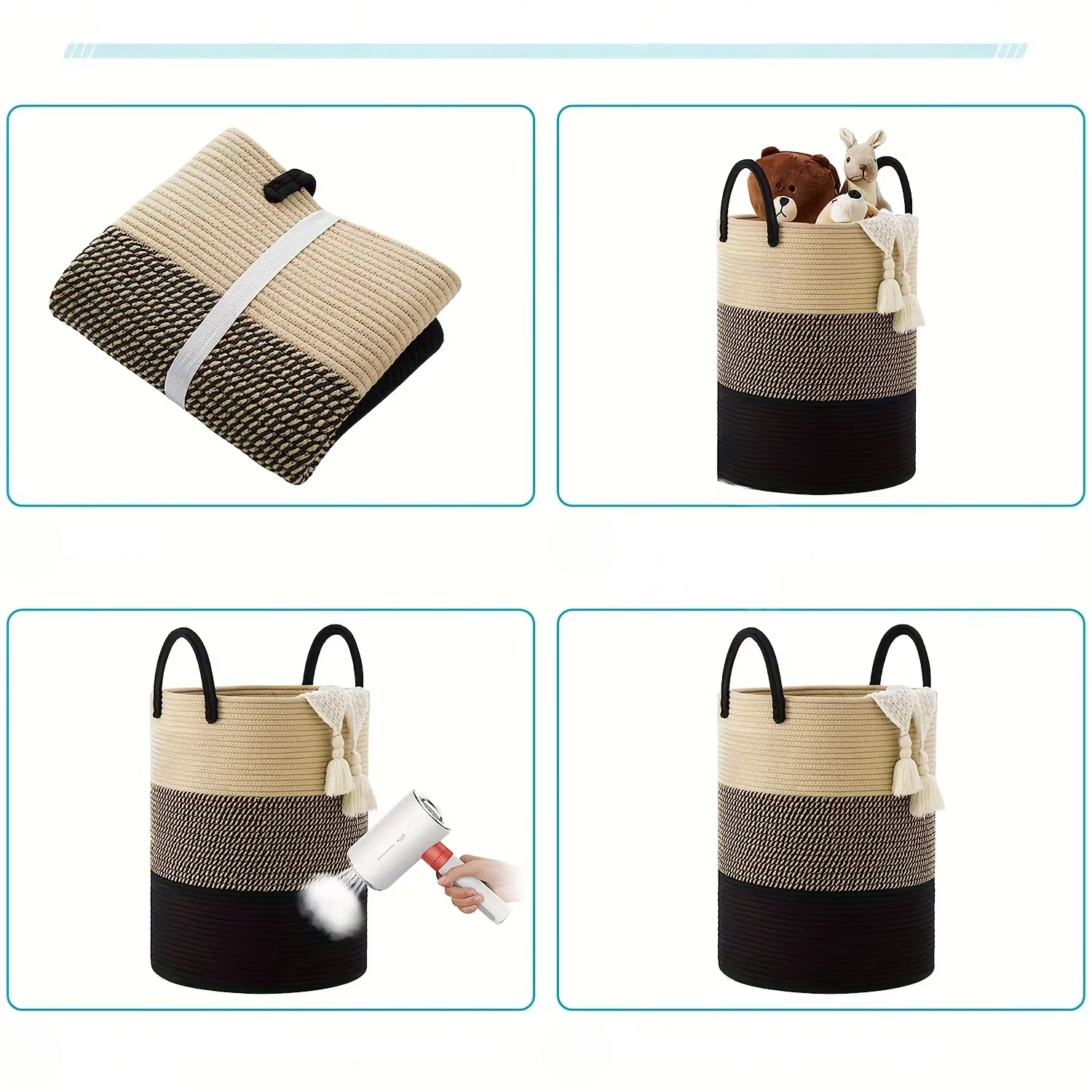 BasketNest - Fällbar vävd förvaringskorg