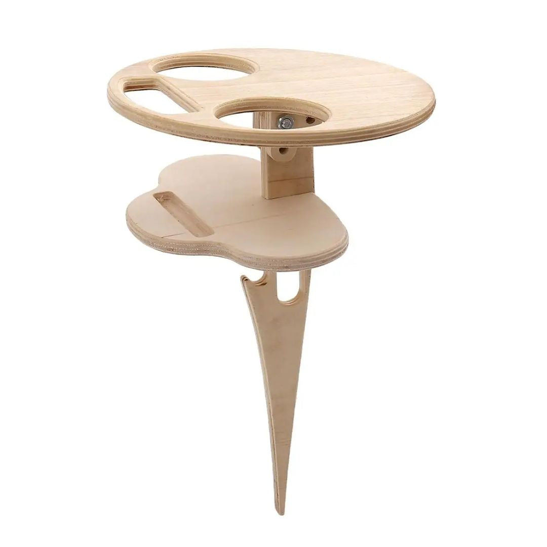 Carvallo – Dubbellager bärbart vinbord med utrymmessparande design för utomhusbruk