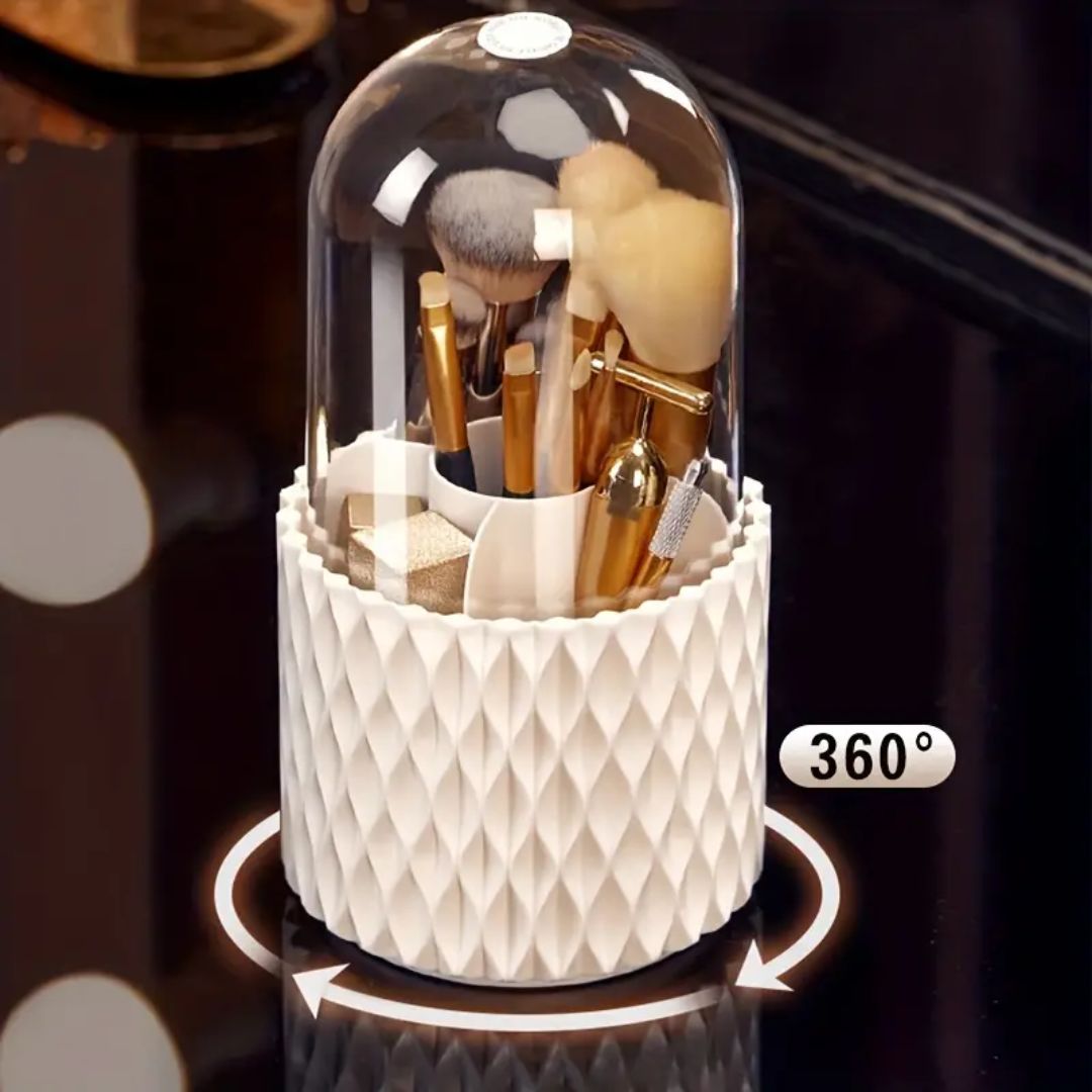 Carvallo-up Organizer ClearTurn | 360° roterbar | Stövd skyddad & stilig | Med genomskinlig lock