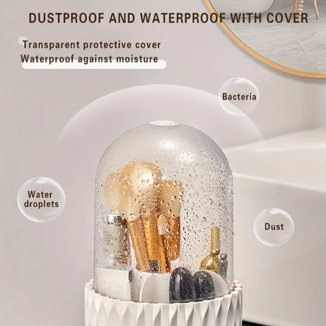 Carvallo-up Organizer ClearTurn | 360° roterbar | Stövd skyddad & stilig | Med genomskinlig lock