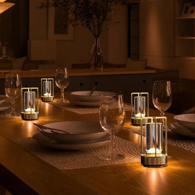 RetroGlow - Trådlös LED Skrivbordslampa med Vintage Charm