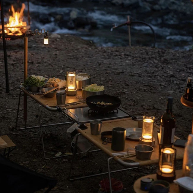 RetroGlow - Trådlös LED Skrivbordslampa med Vintage Charm