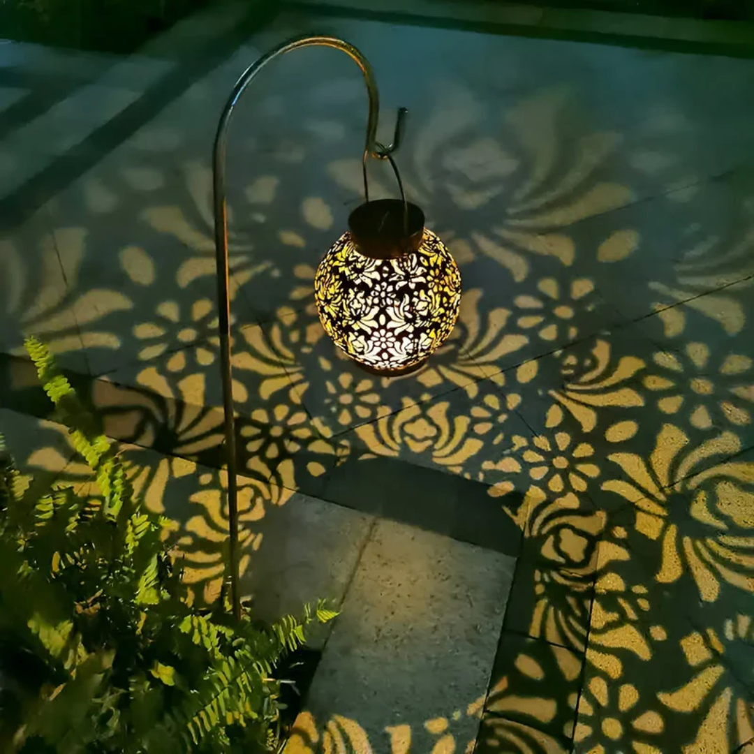 Väderbeständig LED solhänglampa för trädgården