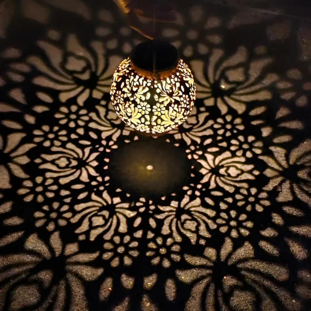 Väderbeständig LED solhänglampa för trädgården