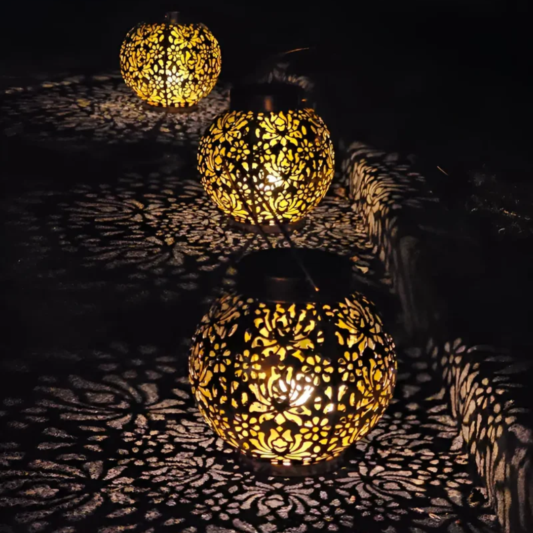 Väderbeständig LED solhänglampa för trädgården