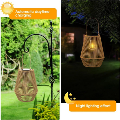 Manuellt tillverkad väderbeständig solarlampa för trädgården