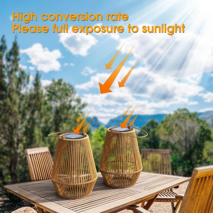 Manuellt tillverkad väderbeständig solarlampa för trädgården