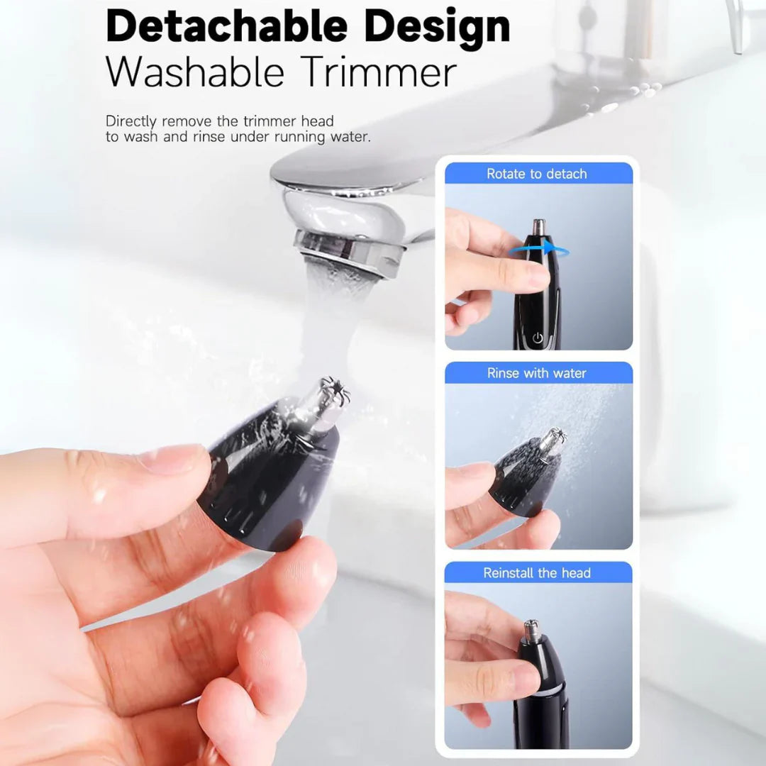 Uppladdningsbar näs- och öronhårstrimmer