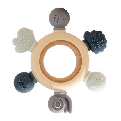 Baby Bit Toy Manufactured from Wood and Silicone