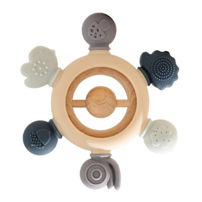Baby Bit Toy Manufactured from Wood and Silicone