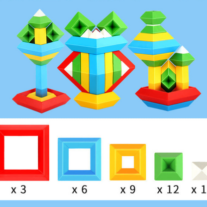 Montessori Pyramid Byggblock Lektsak