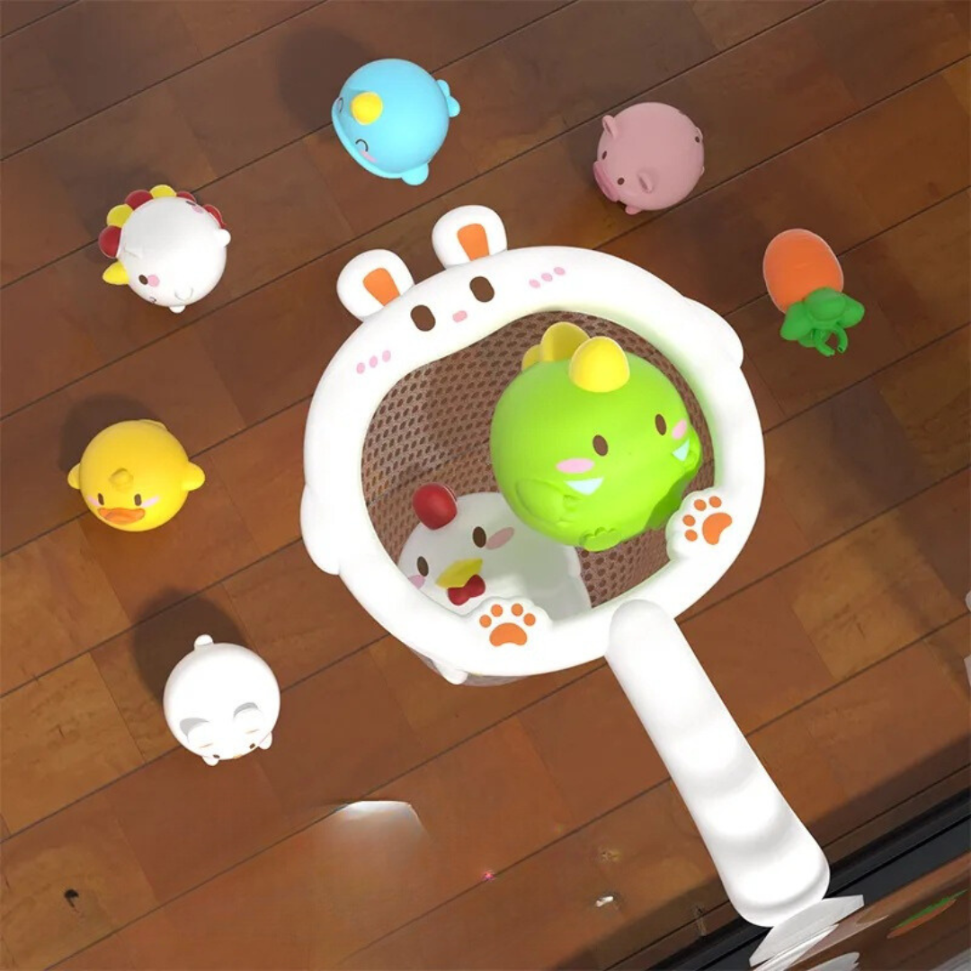 Självbelyst badleksak med nät