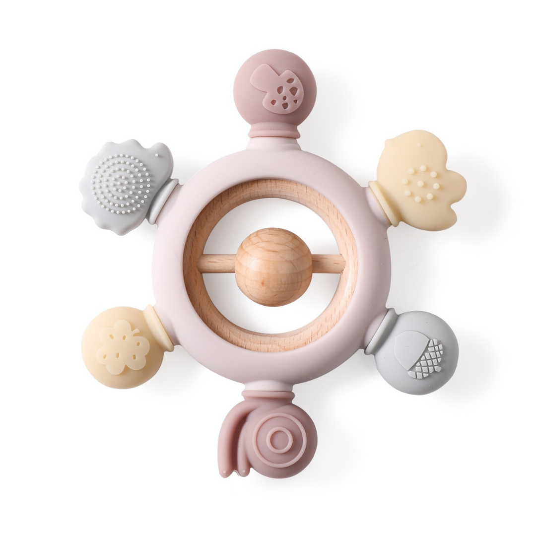 Baby Bit Toy Manufactured from Wood and Silicone