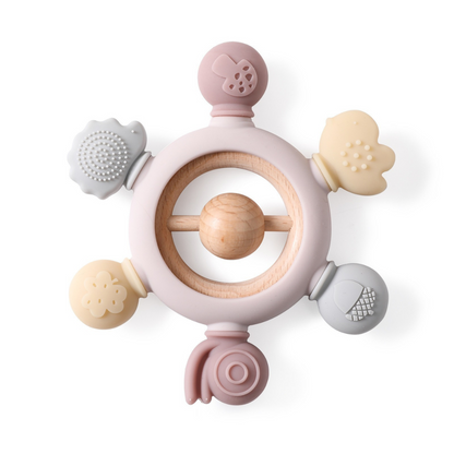 Baby Bit Toy Manufactured from Wood and Silicone