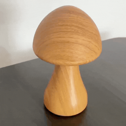 RoyaleGlow Träsvamplampa - Bärbar LED-nattlampa med beröringssensor och dimbara inställningar