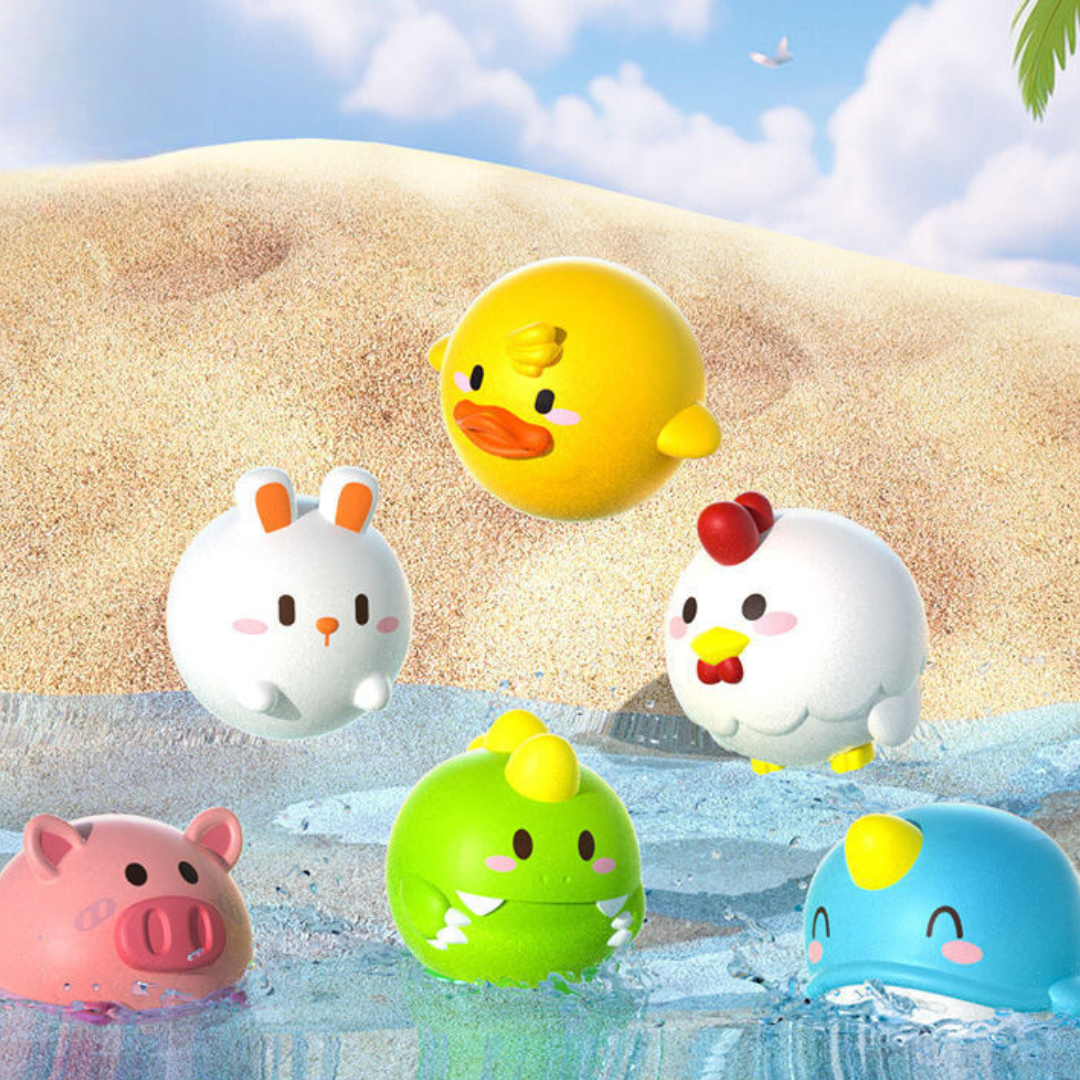 Självbelyst badleksak med nät