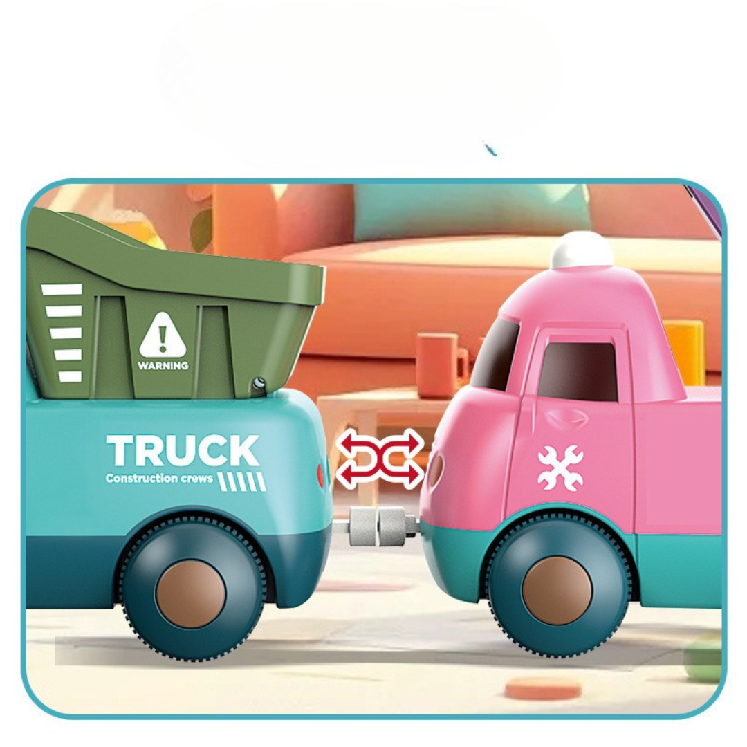 Musical train game with different carriages