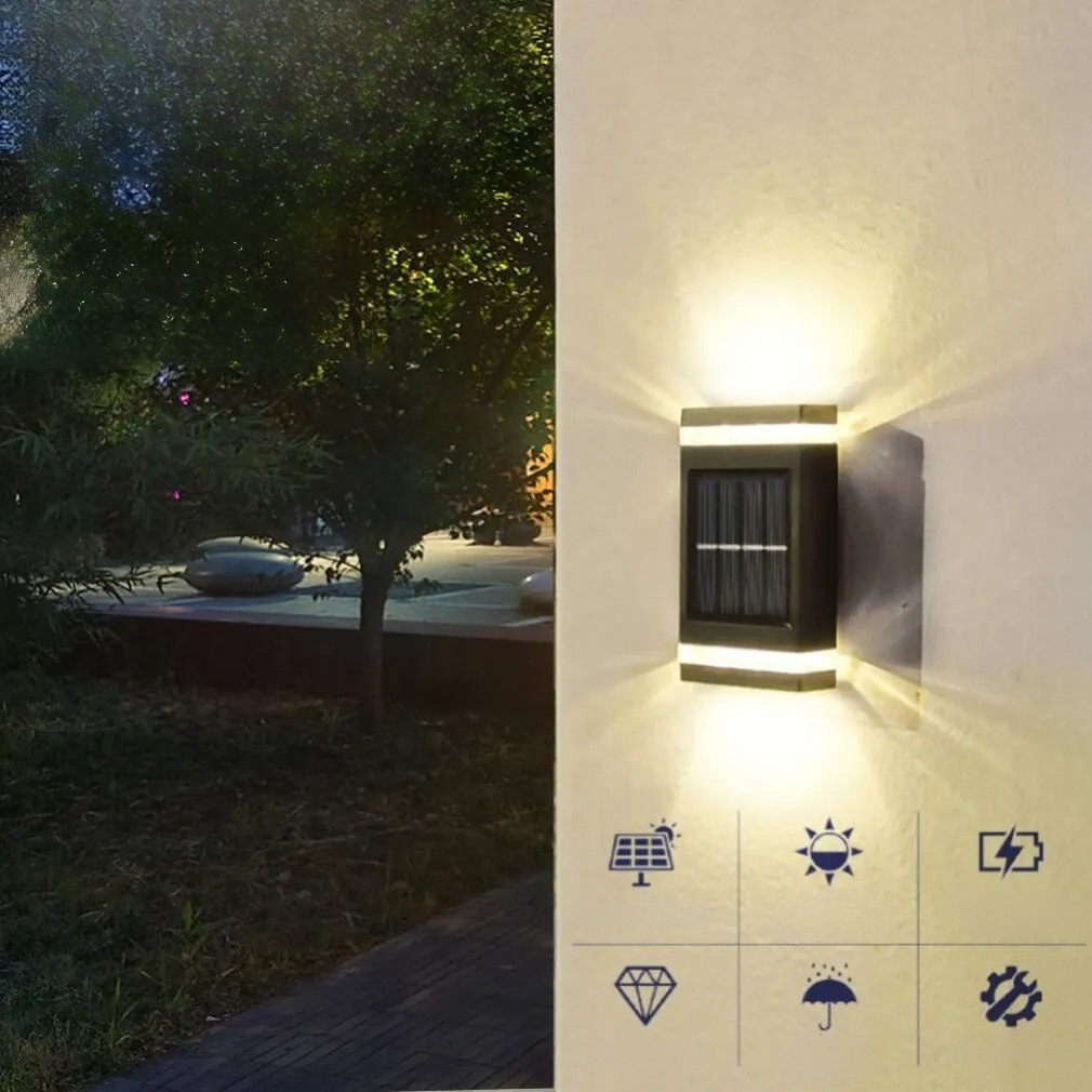 AuraSolar Light - Vattentät soldriven vägglampa