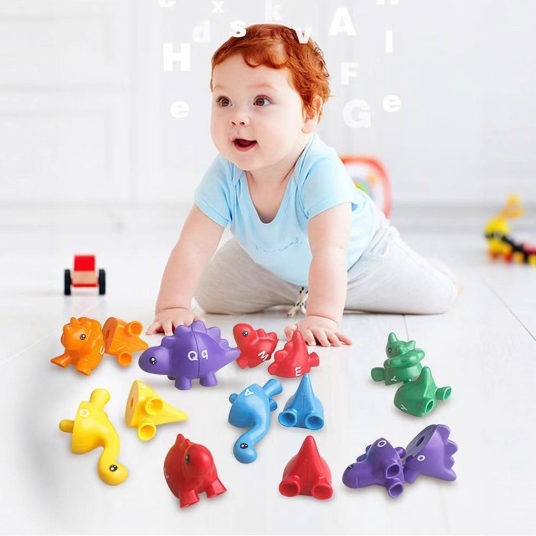 Utbildande Montessori färger dinosaurie sorteringsspel set