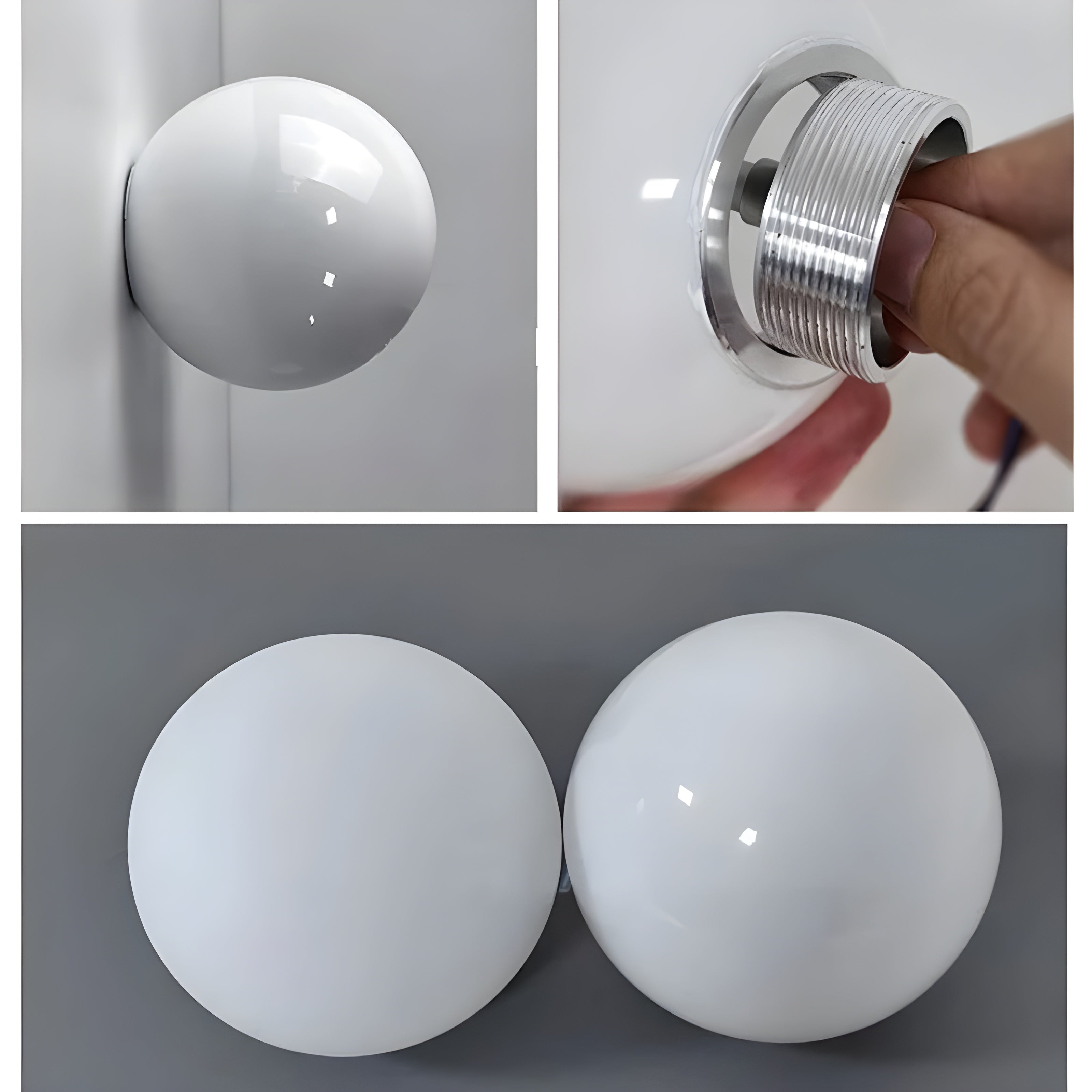 Rund Glas Vägglampa – Modern LED Lampa för Vardagsrum eller Hall